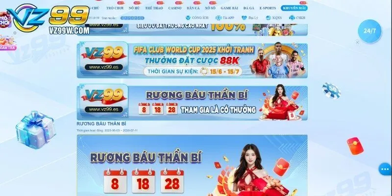 Khuyến mãi dành riêng cho thành viên mới tại Vz99