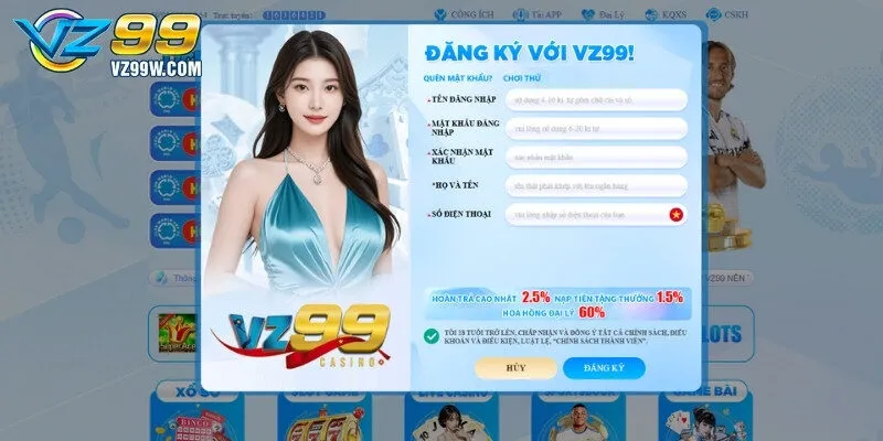 Chi tiết thao tác hướng dẫn đăng ký Vz99 đầy đủ 2025