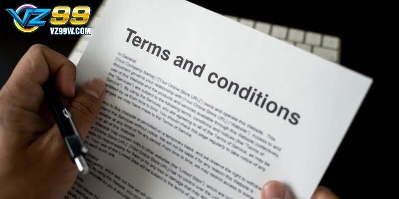 Điều khoản điều kiện Vz99 về tài khoản game chính thức