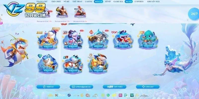 Các danh mục hot tại Vz99